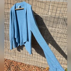 Bundle Of 3 Women's Blue Open Front Cardigan Sweaters, In 3 Colors